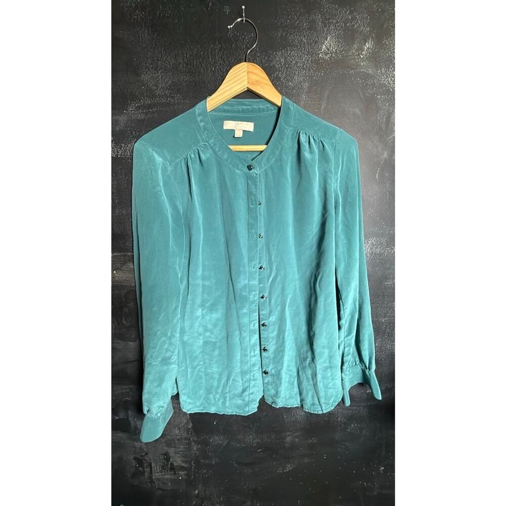 Banana Republic Women's Teal Button-Up Blouse